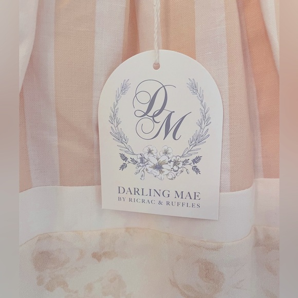 RicRac and Ruffles yellow rose print monogrammed dress - Picture 2 of 5